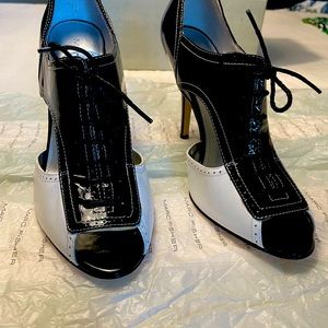 Marc Fisher Spectator peep-toe pumps